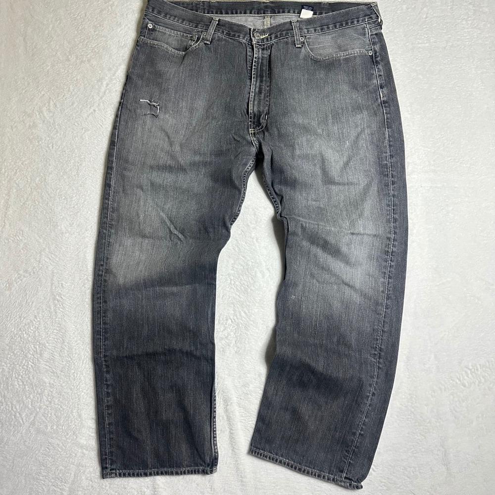 Cremieux Men's Faded Black Straight Leg Jeans 40x30 Premium Denim Y2K Streetwear